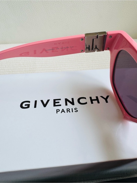 Givenchy Pink Cat-Eye Sunglasses with Dark Lenses